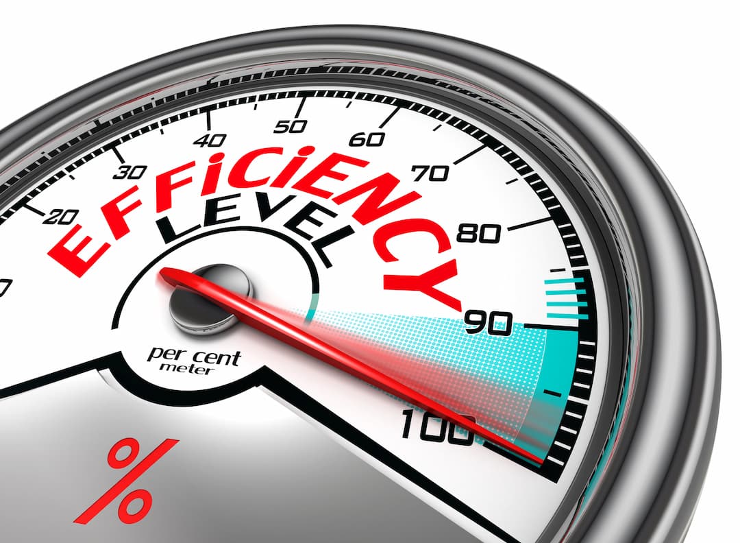 Efficiency level conceptual meter - Enhance your efficiency