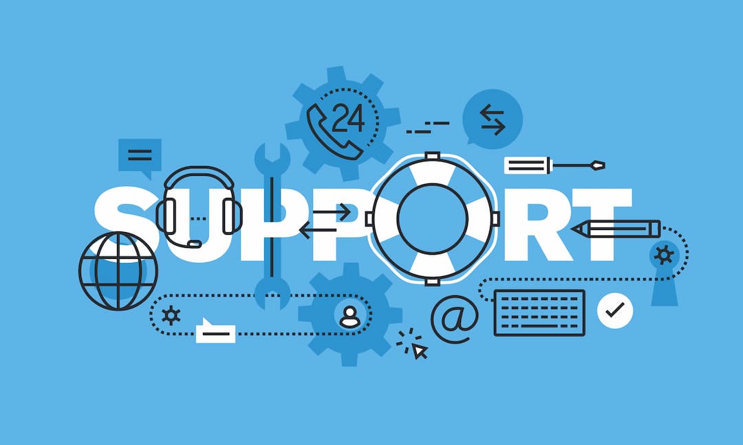 thin line graphic support banner - Dependable Technical Support Services